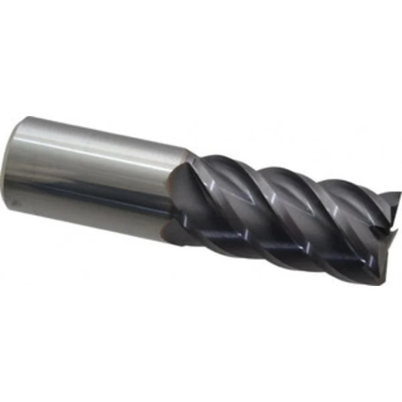 Niagara Cutter 1, 2 LOC, 1 Shank Diam, 4 OAL, 5 Flute, Solid Carbide Square End Mill Single End, TiAlN Finish, Spiral...